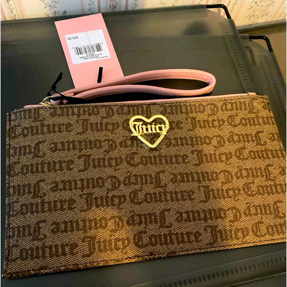 Juicy couture chestnut chino wristlet